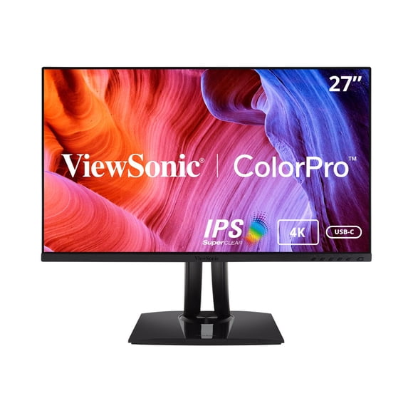 ViewSonic ColorPro VP2756-4K - Moniteur DEL - 27 Pouces - 3840 x 2160 4K UHD (2160p) @ 60 Hz - IPS - 350 Cd/m2 - 1000:1 - 5 ms - 2x HDMI, DisplayPort, USB-C - Haut-Parleurs
