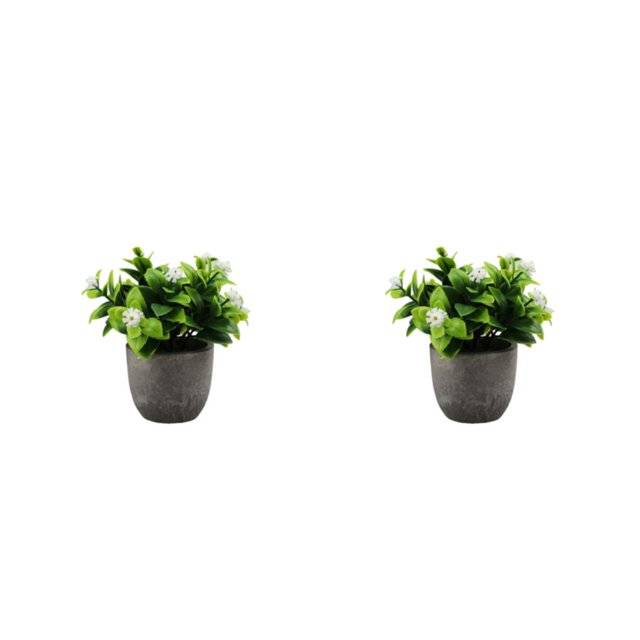 Redempat Plastic Easy To Clean Artificial Succulent Realistic Appearance Long-lasting Durability Eco-friendly new whitebabysbreath 2Set