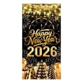thumbnail image 1 of Qiulaii 3 Pcs Décorations de Rideau de Porte de Noël, Housse de Fond de Scène des Fêtes Imperméable, Décor Festif Réutilisable pour la Maison et la Vitrine 35*71 Po, 1 of 6