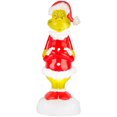 thumbnail image 1 of Lighted Blow Mold Decor-Grinch w/Santa Suit-14"-Dr. Seuss, 1 of 6