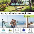 thumbnail image 4 of Tranquillo Hamac Universel avec Supports en Acier Enduit Électrostatique, Support de Hamac Réglable et Pliable avec Filet en Polyester à 2 Couches et Sac de Transport pour 2 Personnes. Toile - Feuille Bleue, 4 of 5