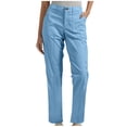 thumbnail image 2 of Pantalon de Randonnée Décontracté pour Femme, Taille à Boutons, Uni, Pantalon de Golf de Voyage, Poches, Vêtements Décontractés, Poches, Pantalon Pleine Longueur, 2 of 8