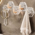 thumbnail image 4 of Command Hooks, Tyeign Wall Mount Hooks Hexagon Adhesive Hooks with Water Design No Drill Wall Hanging Storage Rack Damage Sticky Hooks for Kitchen Bathroom Towel Hanging(5Pc) Hooks for Wall Gold, 4 of 9