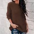 thumbnail image 5 of Timegard Hauts pour Femmes Grande Taille Manches Longues Col Rond Confortable Chaud T-Shirt Automne Hiver Décontracté Ample, 5 of 5