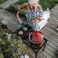 thumbnail image 2 of GasOne Réchaud de Camping au Propane à Deux Brûleurs avec Couvercle pour l'Extérieur, à Haute Pression, Double Brûleur au Propane, Rouge QCC, 2 of 8