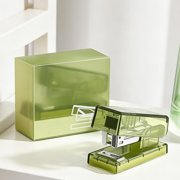 Birdeem Mini Stapler Portable, Clear Handheld Stapler with 1000 Staples, Effortless One Finger Press, Small Stapler for School Office Home Use