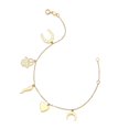 thumbnail image 1 of 14K Yellow Gold Hamsa Moon Heart Pendant Necklace, 18", 1 of 1
