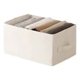 thumbnail image 2 of Wardrobe Clothes Organizer, 10 Compartment Clothes Organizer With Support, Foldable Washable Laundry Drawer Organizer With Handle, 2 of 6