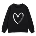 thumbnail image 4 of PMVFHDE Chandail pour Enfants Chandail à Capuchon pour Fille Manches Longues Doux Chandail Graphique Hoody Enfants Mignons Chandails à Enfiler Haut Vêtements pour Filles Noir,120, 4 of 4