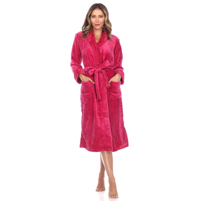 White Mark Women's Super Soft Lounge Robe