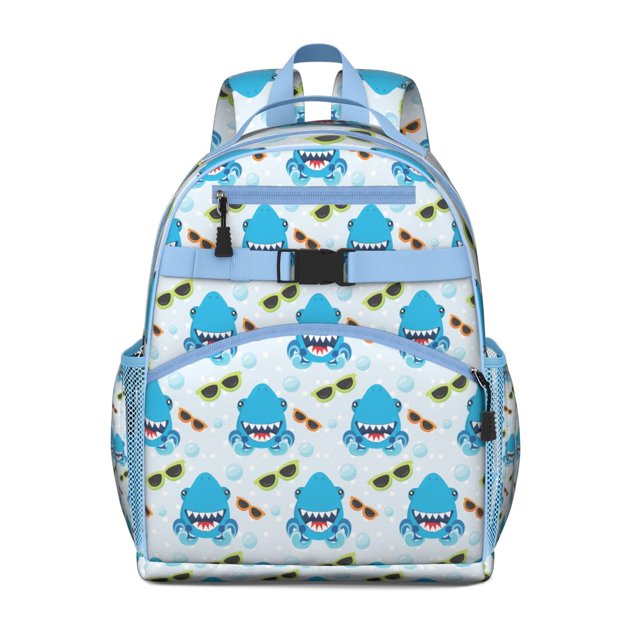 Cute Nautical Dolphin Students Backpack With Underwater Marine Life Ocean Tropical Sea Abstract Funny Colorful Design