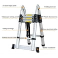 thumbnail image 2 of WINGOMART Telescopic Extension Ladder, Portable Aluminum A-Frame Folding Telescoping Ladder, 2 of 6