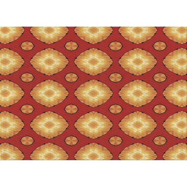 Ahgly Company Tapis d'Intérieur Rectangulaires Transitionnels Rouges Lavables à la Machine, 4 Pieds x 6 Pieds