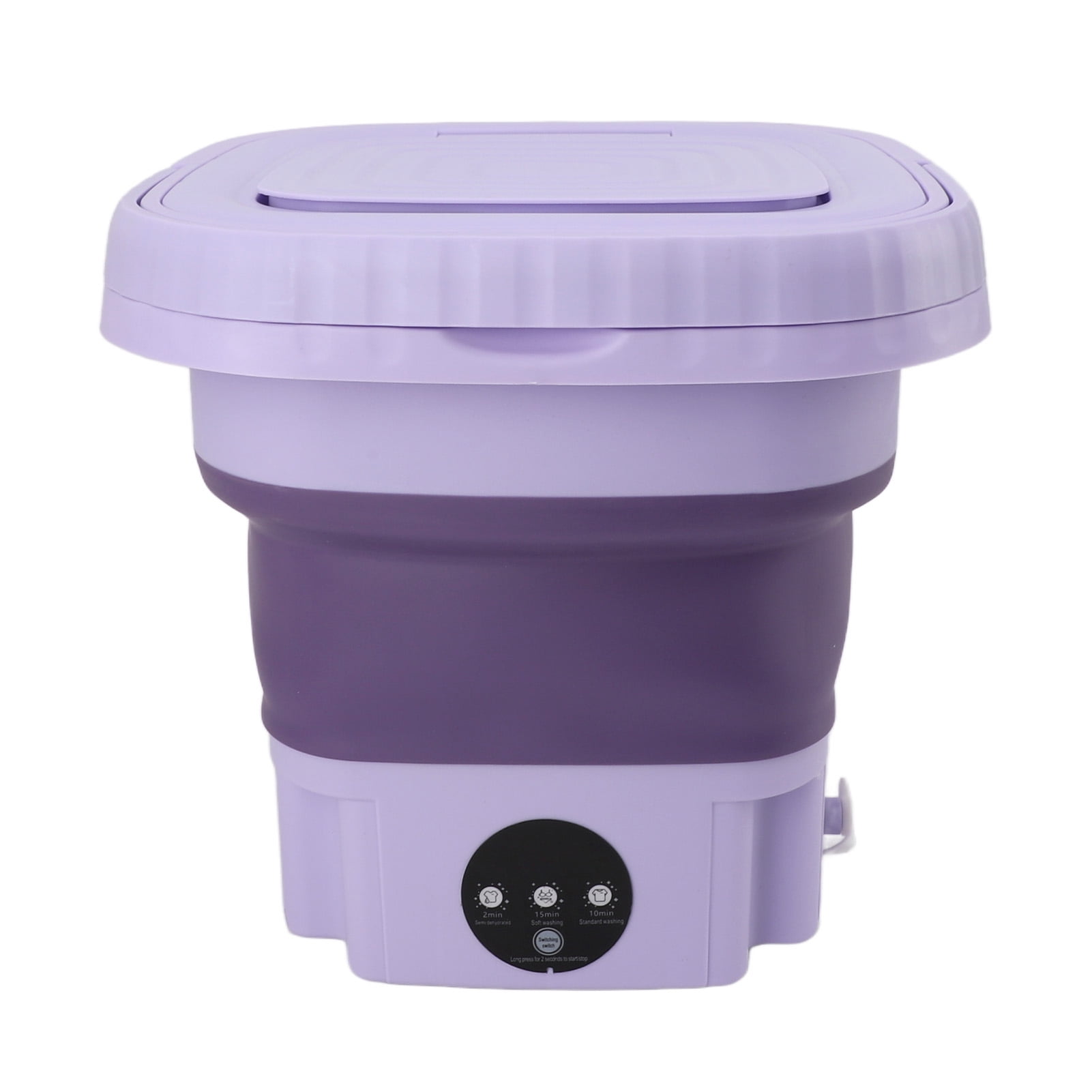 Machine à Laver Portable, Mini Laveuse 11l Grande Capacité Seau Pliable avec Tuyau de Drainage Lavage Automatique Nettoyage en Profondeur des Sous-Vêtements Vêtements de Bébé pour Voyage en VR Appartement