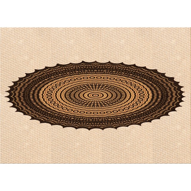 Ahgly Company Machine Washable Indoor Rectangle Transitional Golden Blonde Gold Area Rugs, 3' x 5'