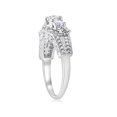 thumbnail image 3 of 1 3/4ct Round Three Stone Pave Diamond Engagement Ring 14k White Gold, 3 of 3