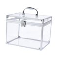thumbnail image 2 of Bunblic Acrylic Makeup Organizer Cosmetic Display Case Elegant Transparent Crown Box Decorative Box Wedding Birthday Gift for Desktop Clear, 2 of 8