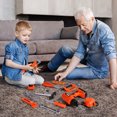 thumbnail image 3 of iBaseToy 45pcs Kids Tool Toys Children Role Play Pretend Play Toy Set Educational Learning Repairman Toy Kit, 3 of 5