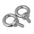 thumbnail image 4 of BQLZR Silver M5 Ring Shape Screws Bolt 304 Stainless Steel Threaded Eye Bolt Set of 2, 4 of 5