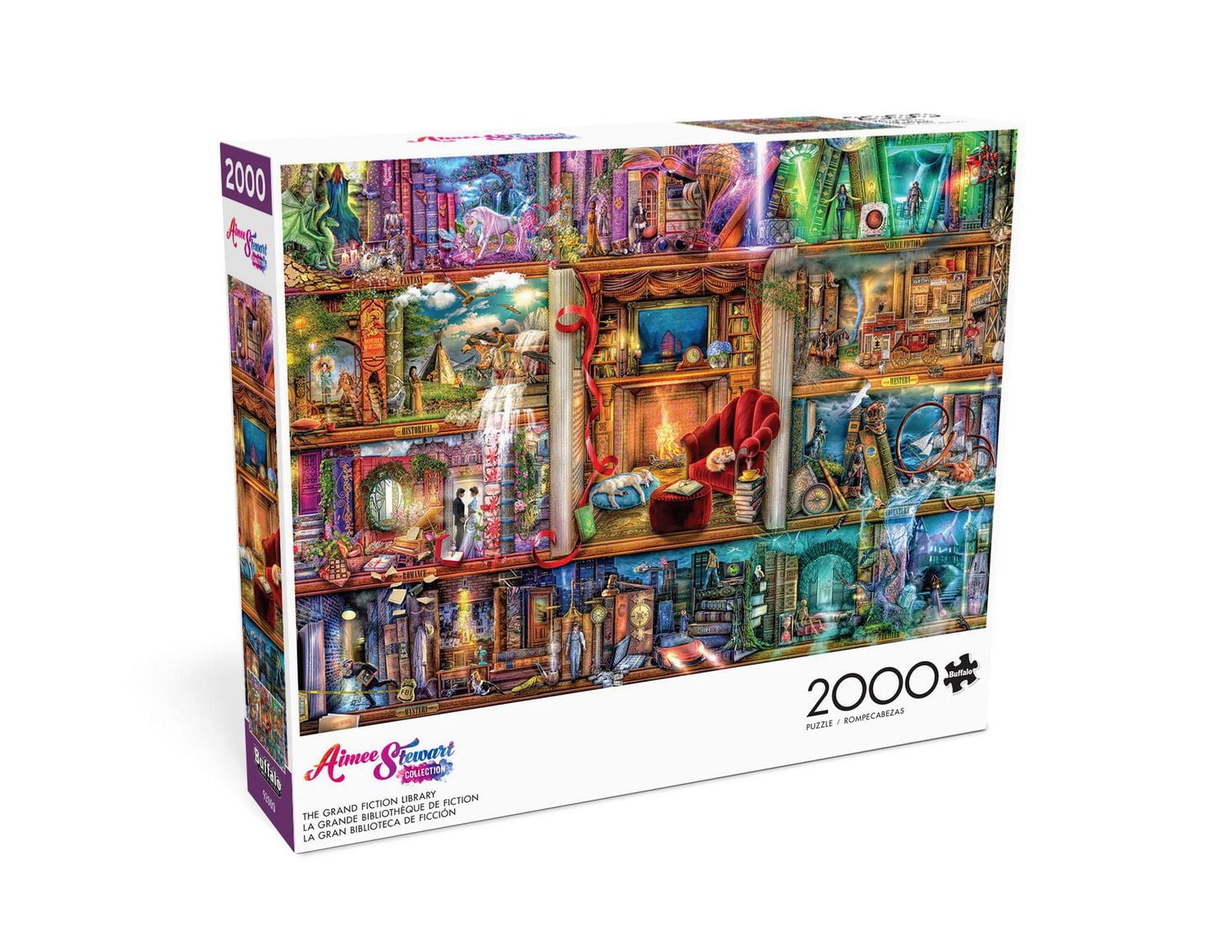 Buffalo Games - Aimee Stewart - The Grand Fiction Library - 2000 Piece Jigsaw Puzzle