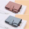 thumbnail image 4 of pitrice Fashion Women Wallets Solid Color PU Short Design Card Holder Zipper Hasp Purse Simple Style Handbag Coin Keys Bag Gray, 4 of 9