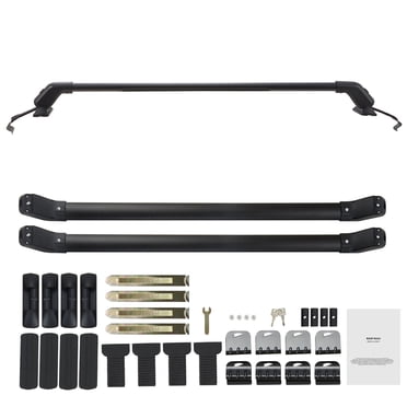 KFFKFF All-Purpose Roof Rack Cross Bars, 41.3" Aluminum Structure, Suitable for Roofs without Side Rails, Supports up to 155 lbs, Adjustable Bare Roof Crossbars with Lock Mechanism