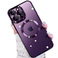 thumbnail image 1 of Dteck MagSafe Compatible with iPhone 15 Pro Case, Magnetic Clear Case for iPhone 15 Pro, Slim Plating Edge Soft TPU Cover Shockproof Phone Case 6.1 Inch,Purple, 1 of 4