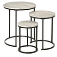 thumbnail image 1 of HOMCOM Ensemble de 3 Tables Gigognes, Table Basse Ronde, Tables d'Appoint Empilables, 1 of 9