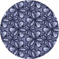 thumbnail image 1 of Ahgly Tapis Rond Lavable en Machine Intérieur Transitionnel Bleu Minuit, 5 Pieds Rond, 1 of 7