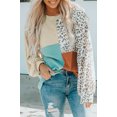 thumbnail image 1 of a.Jesdani Vogue Leopard Patchwork Top - Stylish Long-Sleeve Trend!, 1 of 8