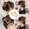thumbnail image 2 of maskred Pinces à Griffes Mode Grand Style Simple Pratique Style Simple Accessoires Exquis Barrettes pour Femmes Or/rectangle 1Ensemble, 2 of 6