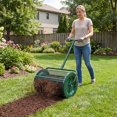 thumbnail image 4 of Gymax Compost SpreaderPeat Moss Spreader Roller w/Height-adjustable T-shape Handle Green, 4 of 10