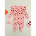 thumbnail image 2 of Kmbangi Barboteuse de la Saint-Valentin pour Bébés Filles Imprimé Cœur Manches Longues, 2 of 8