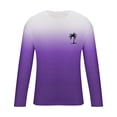 thumbnail image 4 of RXIRUCGD T-Shirt à Col Rond pour Hommes, Décontracté, Mode, Imprimé, Manches Courtes, Chandail, Violet, Taille : 2TG, 4 of 5