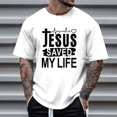 thumbnail image 1 of T-shirts pour Hommes Manfinity LEGND Slogan Graphique Décontracté T-Shirt à Manches Courtes pour Usage Quotidien, 1 of 3