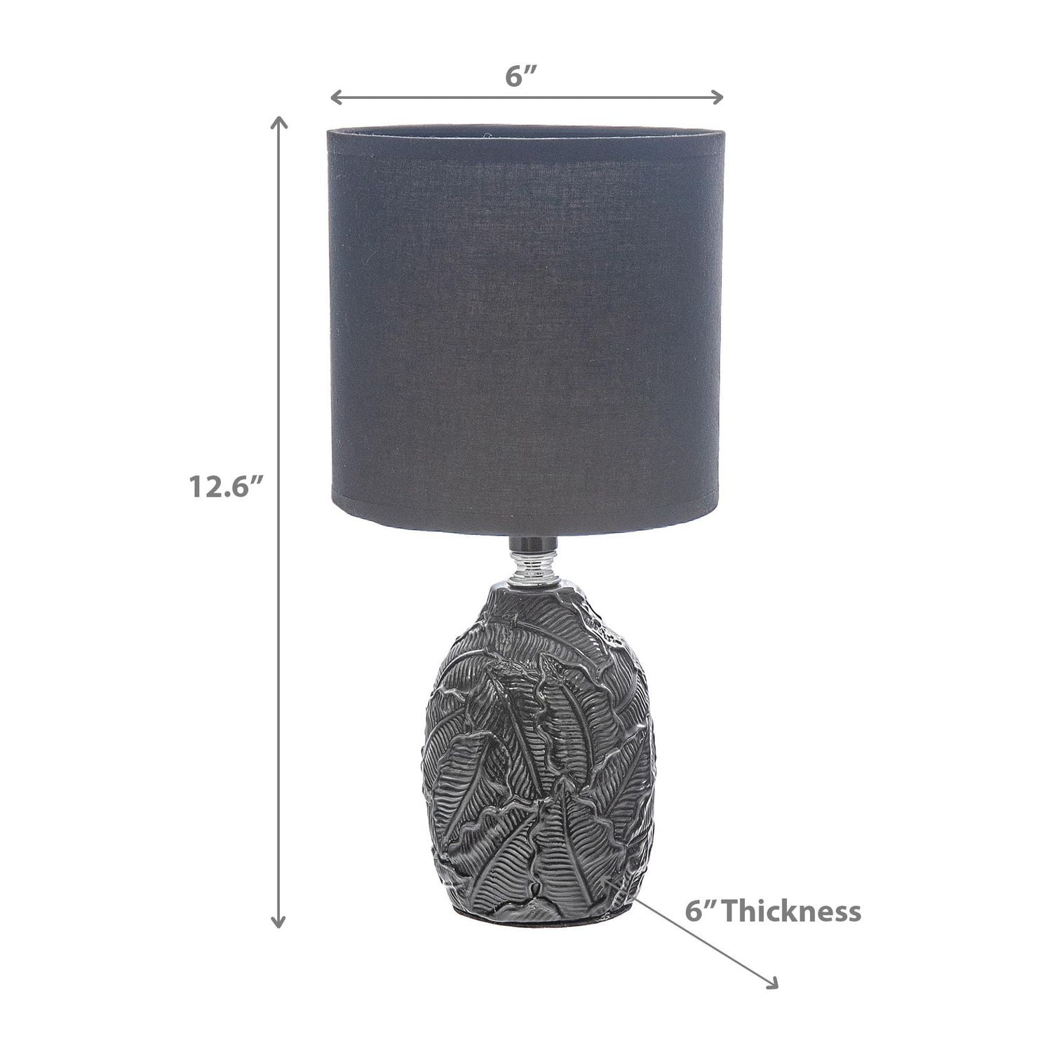 Lampe De Table En Céramique Avec Plaquette D'Ombrage Noir
