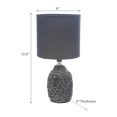 thumbnail image 2 of Ceramic Table Lamp With Shade Leaflet Black, 2 of 3