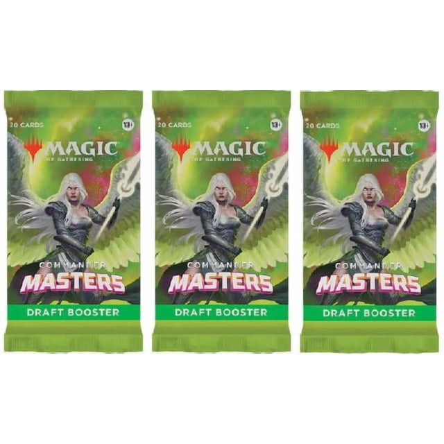 3 Packs MTG Draft Booster Pack Lot MTG Commander Masters