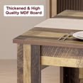 thumbnail image 3 of Ourlova 63-Inch Dining Table for 4 6 Farmhouse Style with Large Rectangular Tabletop Easy to Assemble Retro Brown Ideal for Kitchen and Living Room, 3 of 6