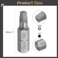 thumbnail image 2 of Uxcell 5pcs 1/4" Hex Shank SQ2 Head 1" Length Square Head Screwdriver Bits, 2 of 6