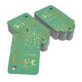 thumbnail image 2 of Inkdotpot Gold Foil Paper Hang Tags Made With Love Text Favor Tags 100 Pack, 2 of 6