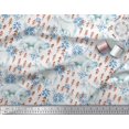 thumbnail image 2 of Soimoi Moss Georgette Fabric Snowflake & Polar Bear Animal Printed Fabric 1 Yard 42 Inch Wide, 2 of 5