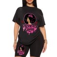 thumbnail image 2 of Innerwin Sweatsuits Short Sleeve Ladies Two Piece Outfit Fitness Crew Neck Loose Fit Jogger Set Style-C L, 2 of 4