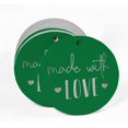 thumbnail image 2 of Inkdotpot Made With Love Text Bottle Tag Real Silver Foil Favor Hang Tags 50 Pack, 2 of 6