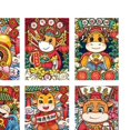 thumbnail image 3 of Abbracc 6pcs Enveloppes Rouges Chinoises Nouvel An Paquets Enveloppe de Boeuf Hongbao 2021 Style de Boeuf Chinois9, 3 of 3
