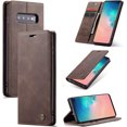 thumbnail image 1 of KOMI Wallet Case for Samsung Galaxy S10, Premium PU Leather Case Vintage Matte Wallet Flip Cover [Card Slots] [Magnetic Closure] Stand Function Folio Shockproof Full Protection for Galaxy S10 Coffee, 1 of 5