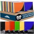 thumbnail image 1 of Trailmaker Bulk Notebooks (50 Pack), One Subject Notebooks College Ruled, 140 Pages (70 Sheets),Spiral Bulk Notebooks for Kids, School Supplies, Journaling, Note Taking, Students, and Work, 1 of 10