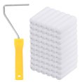 thumbnail image 1 of Unique Bargains Paint Roller Kit 50packs 4 Inch Sponge Small Paint Roller Brush with Handle, 1 of 6
