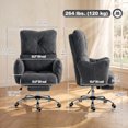 thumbnail image 3 of HOMCOM Office Chair with Foot Rest, Reclining Computer Chair, Dark Grey, 3 of 10