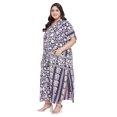 thumbnail image 3 of Oussum Robe Caftan Boutonnée pour Femme Longue Ajustable d'Été Maxi avec Poche, 3 of 7